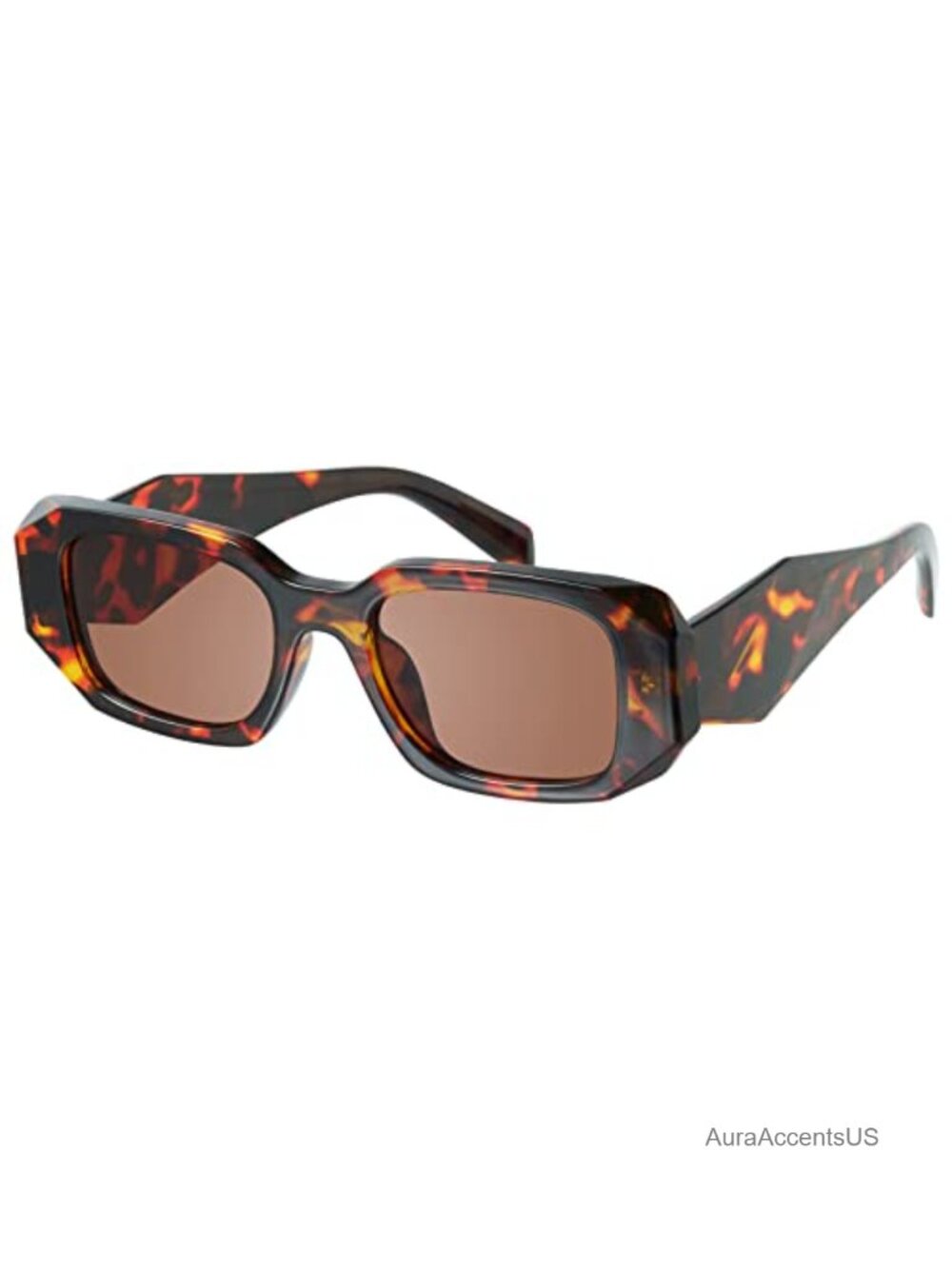 Retro Rectangular Sunglasses UV Protection Full Frame
